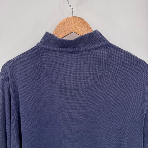 Peter Millar Crown Comfort 1/4 Zip Pullover Sweater Mens L Blue Cotton Modal - Picture 6 of 7